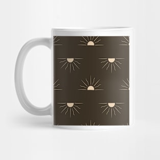 Cream Suns on Green Mug